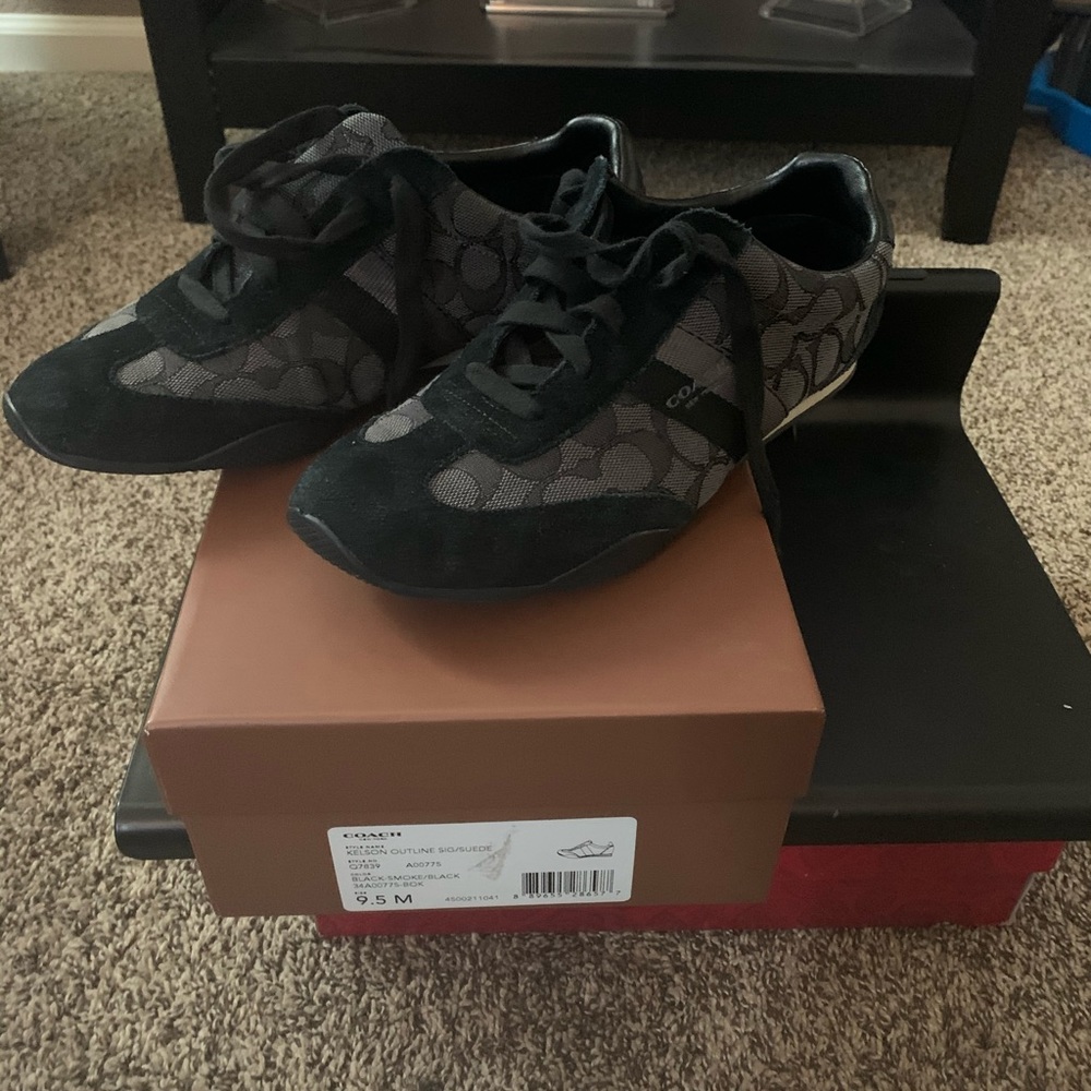 Coach black and grey sneakers
